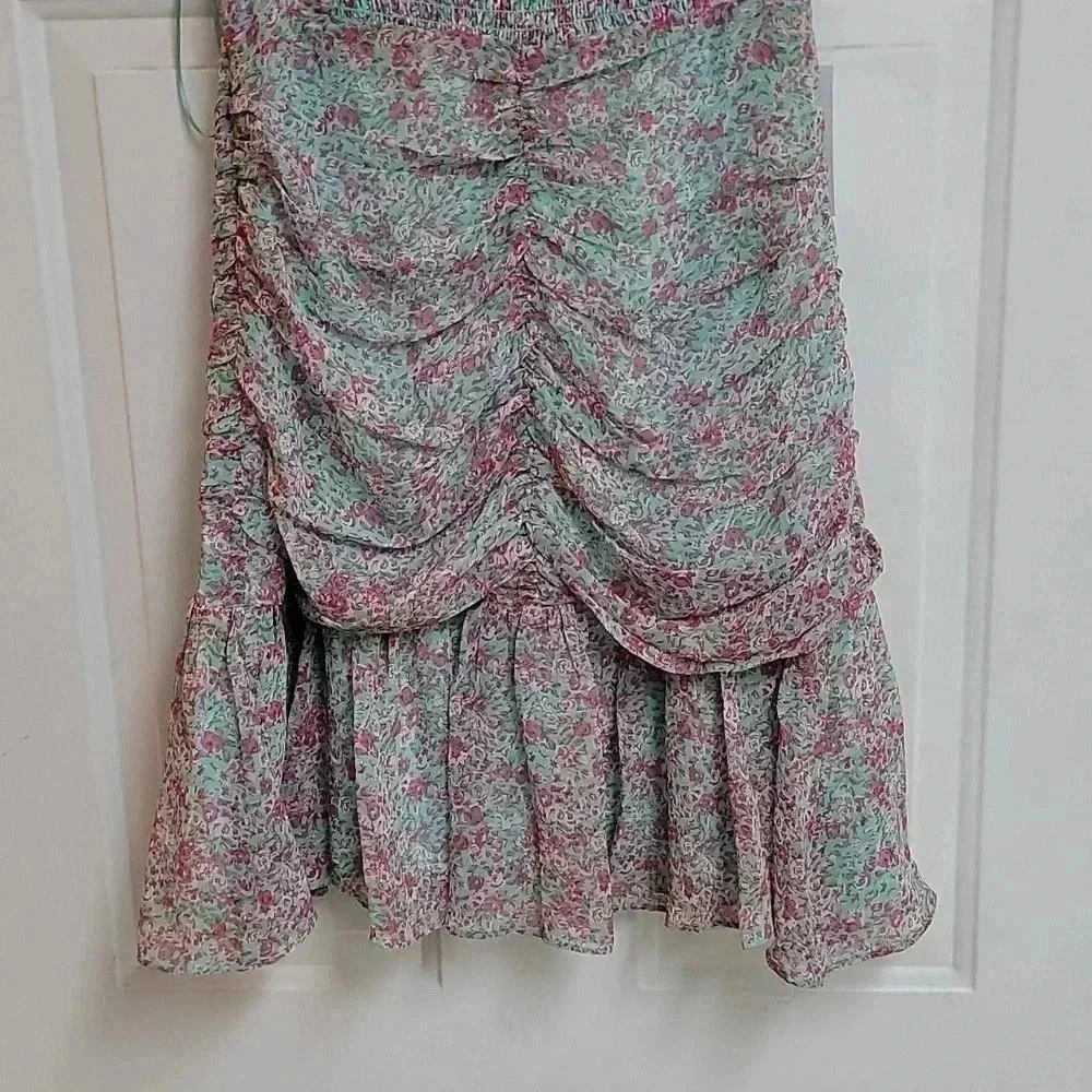 ASTR The Label OFF SHOULDER RUCHED FLORAL MINI DRESS - Picture 10 of 10